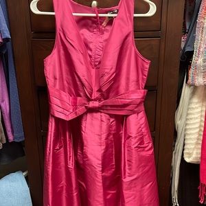 Tea length pink madmen banana republic dress. Size 8